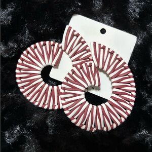 Striped Circular Earrings